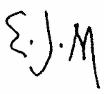 Indiscernible: monogram (Read as: EJM)