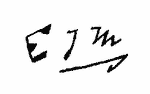 Indiscernible: monogram (Read as: EJM, EIW, EJW)