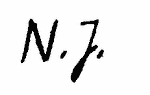 Indiscernible: monogram (Read as: NJ)