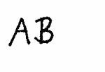 Indiscernible: monogram (Read as: AB)