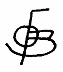 Indiscernible: monogram, symbol or oriental (Read as: FOB, FB, OFB, FB) Indiscernible: monogram, symbol or oriental (Read as: FOB, FB, OFB, FB)