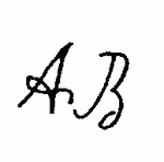 Indiscernible: monogram (Read as: AB)