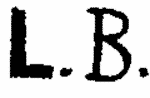 Indiscernible: monogram (Read as: LB)