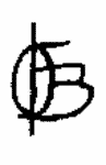 Indiscernible: monogram, symbol or oriental (Read as: OFB, FOB, BFO) Indiscernible: monogram, symbol or oriental (Read as: OFB, FOB, BFO)
