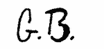 Indiscernible: monogram (Read as: GB)